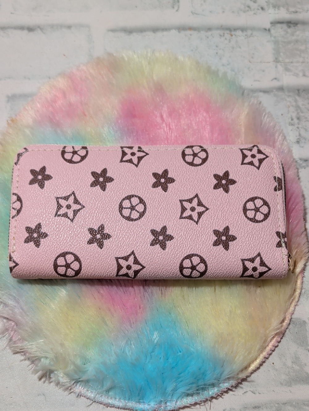 Pink Patterned Women's Zip Wallet